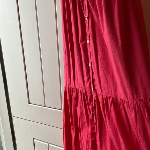 XIRENA Raspberry button down sleeveless collar dress - Picture 3 of 5